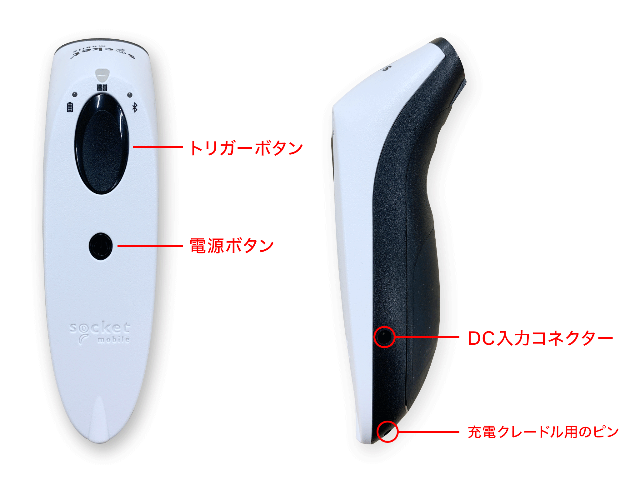 Bluetoothバーコードスキャナー SocketScan S700 Smaregiモデル ブラック - 2